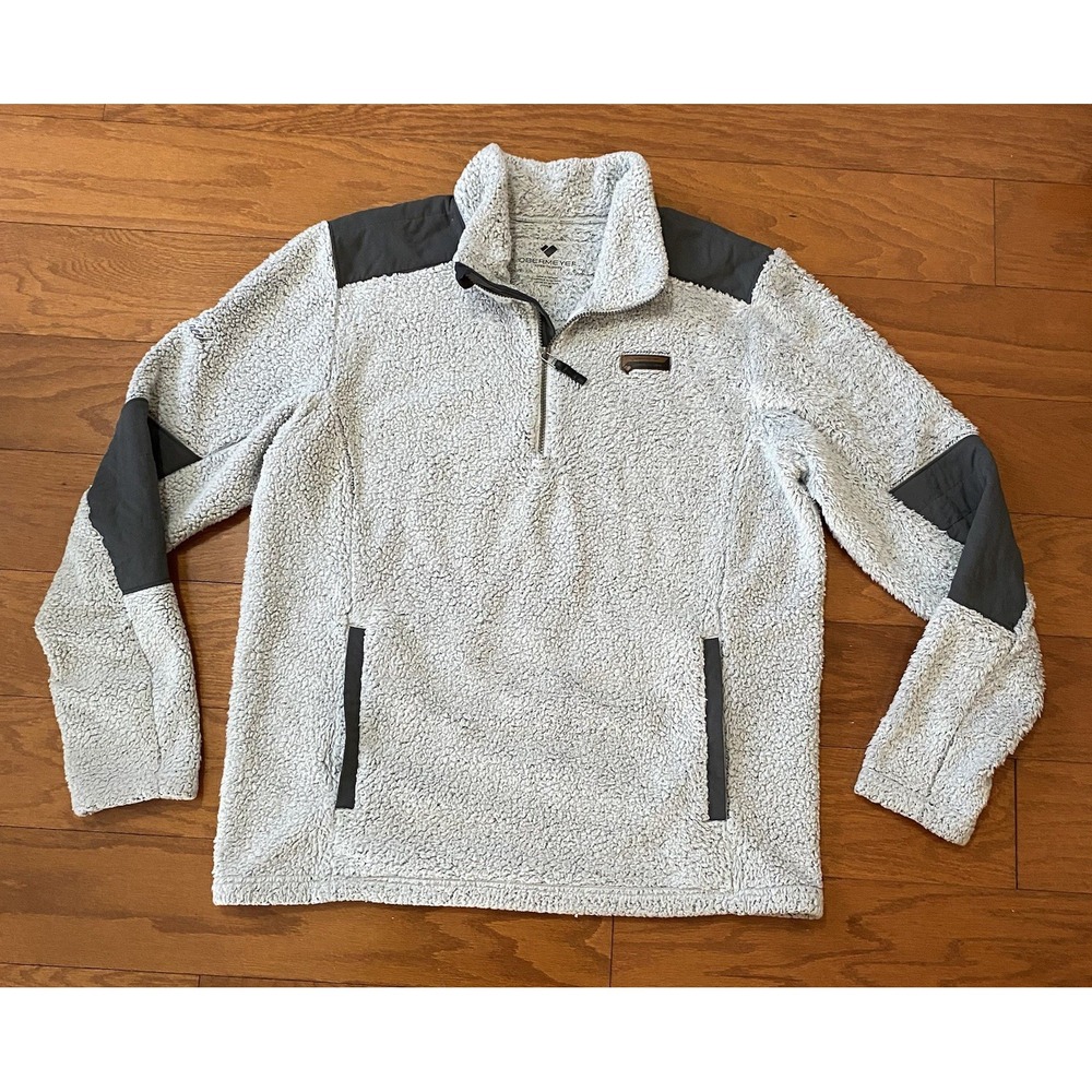 Obermeyer Mens Fleece 1/4 Zip Sweater Ski Hiking L Aspen Colorado Beaver Creek
